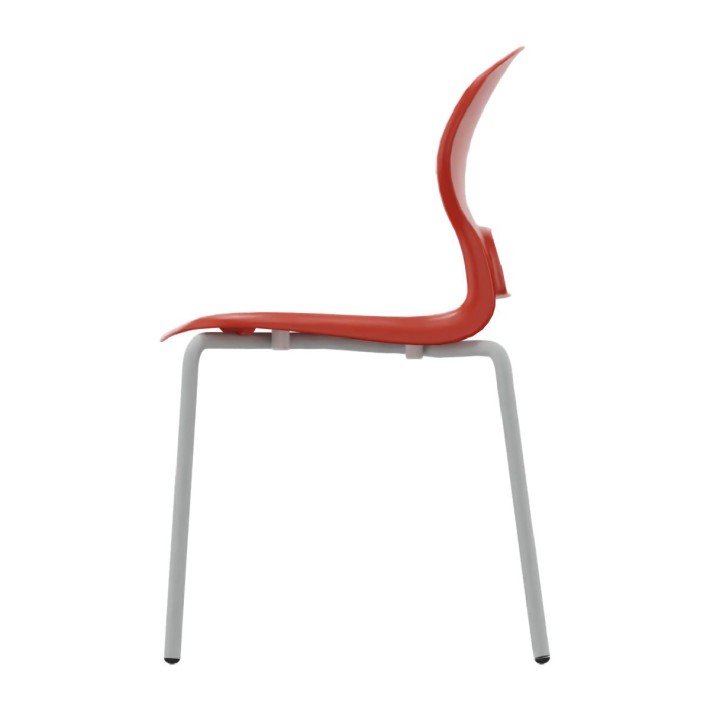 Sedia Gelso con 4 Gambe - Altezza Seduta 46 cm - Colore Scocca Blu - Colore Struttura Rosso