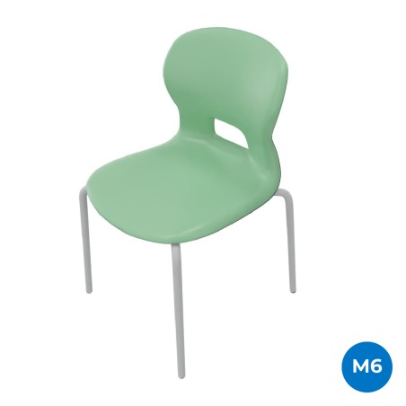 Sedia Gelso con 4 Gambe - Altezza Seduta 46 cm - Colore Scocca Blu - Colore Struttura Verde Acqua
