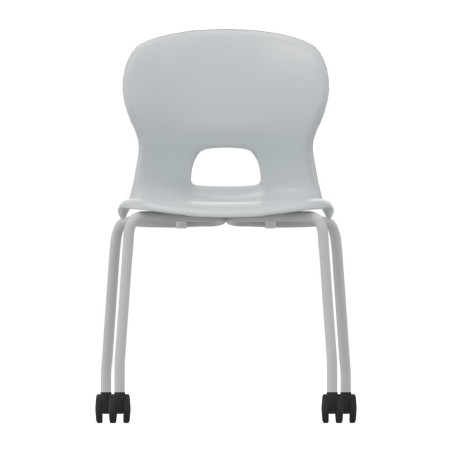 Sedia Gelso 4 Gambe con Ruote - Altezza Seduta 42,5 cm - Colore Scocca Grigio Chiaro - Colore Struttura Grigio