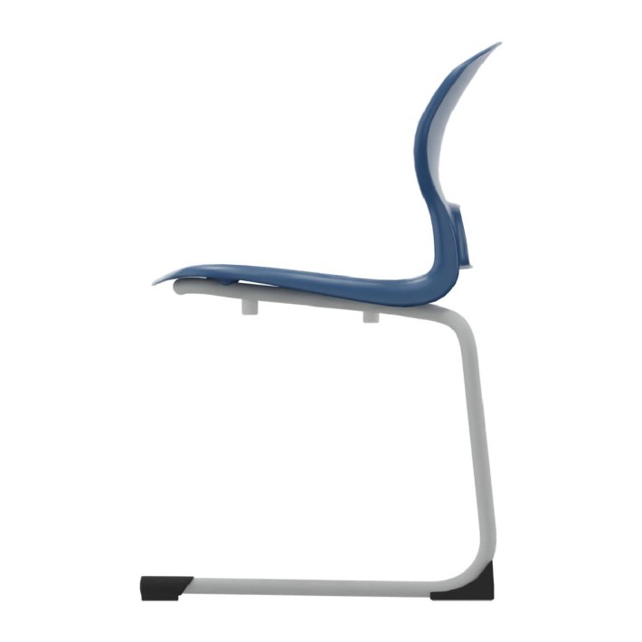 Sedia Gelso Cantilever - Altezza Seduta 42,5 cm - Colore Scocca Blu - Colore Struttura Grigio