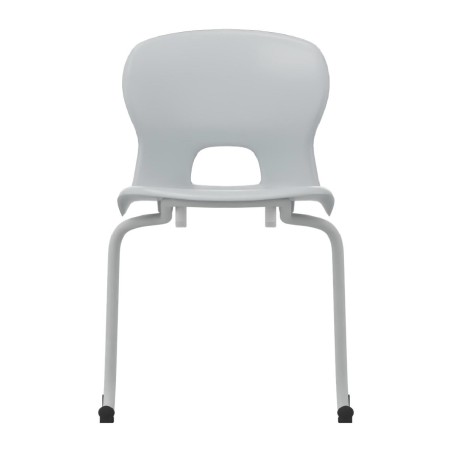 Sedia Gelso Cantilever - Altezza Seduta 42,5 cm - Colore Scocca Grigio Chiaro - Colore Struttura Grigio
