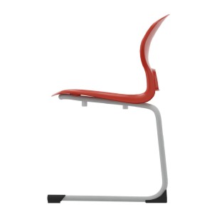 Sedia Gelso Cantilever - Altezza Seduta 42,5 cm - Colore Scocca Rosso - Colore Struttura Grigio 2