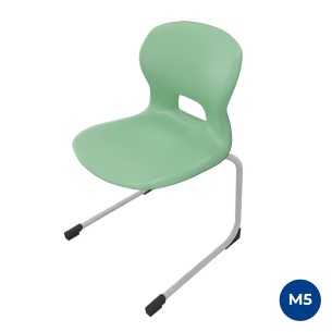 Sedia Gelso Cantilever - Altezza Seduta 42,5 cm - Colore Scocca Verde Acqua - Colore Struttura Grigio