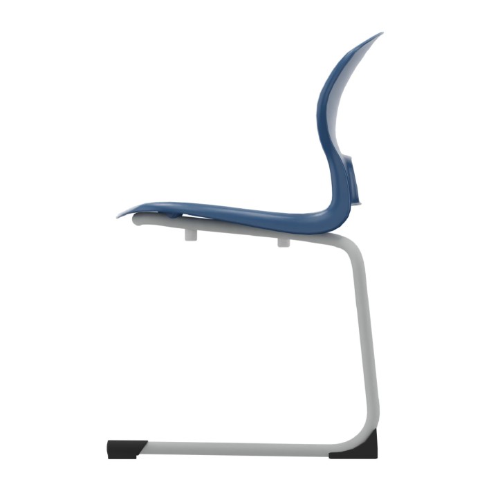 Sedia Gelso Cantilever - Altezza Seduta 46,5 cm - Colore Scocca Blu - Colore Struttura Grigio