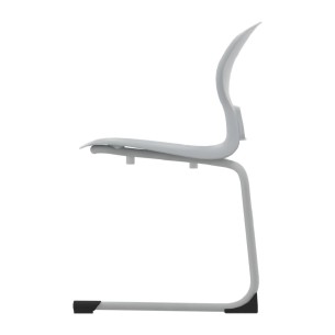 Sedia Gelso Cantilever - Altezza Seduta 46,5 cm - Colore Scocca Grigio Chiaro - Colore Struttura Grigio 2