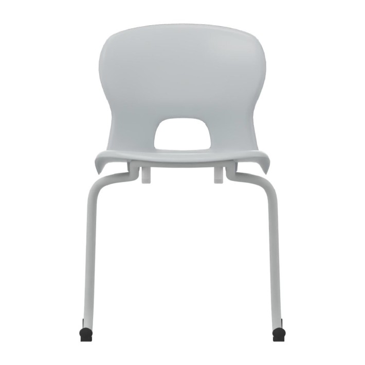 Sedia Gelso Cantilever - Altezza Seduta 46,5 cm - Colore Scocca Grigio Chiaro - Colore Struttura Grigio