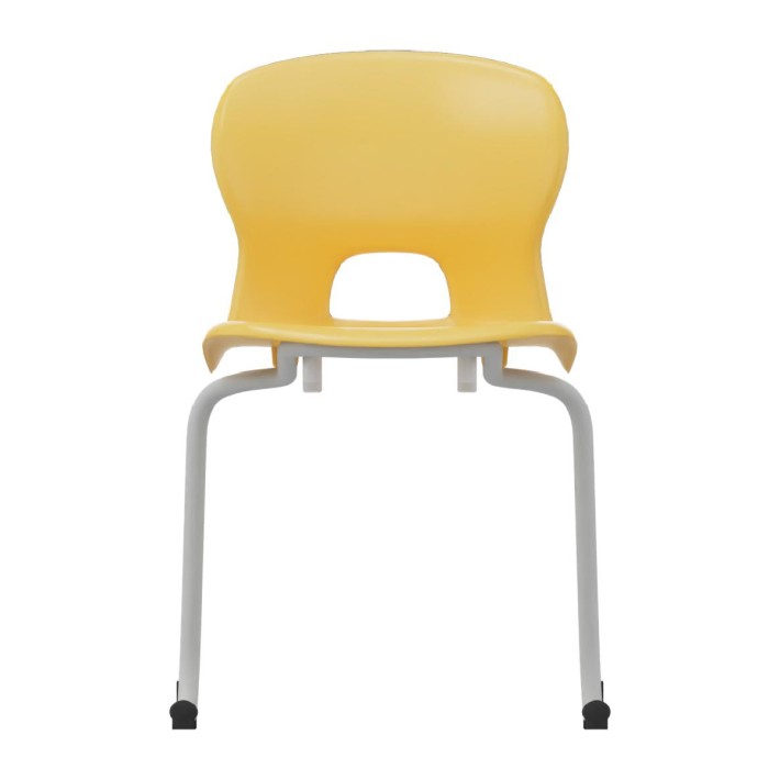 Sedia Gelso Cantilever - Altezza Seduta 46,5 cm - Colore Scocca Giallo - Colore Struttura Grigio