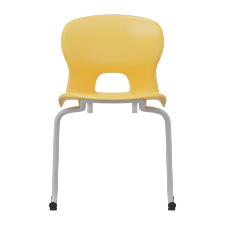 Sedia Gelso Cantilever - Altezza Seduta 46,5 cm - Colore Scocca Giallo - Colore Struttura Grigio