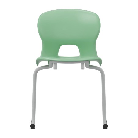 Sedia Gelso Cantilever - Altezza Seduta 46,5 cm - Colore Scocca Verde Acqua - Colore Struttura Grigio