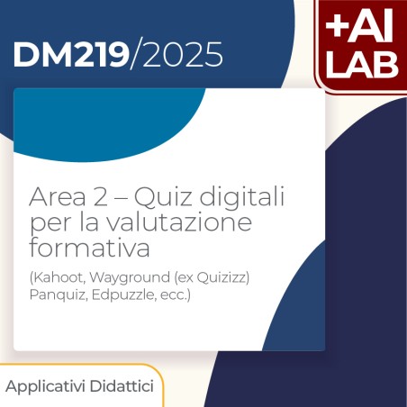 Area 2 – Quiz digitali per la valutazione formativa (Kahoot – Wayground (ex Quizizz) – Panquiz- Edpuzzle ecc  4h Lab in presenza