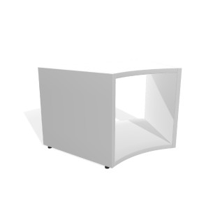 Panca Edera Base a Spicchio - Dimensioni 45 x r50 x 42 cm - Colore Bianco