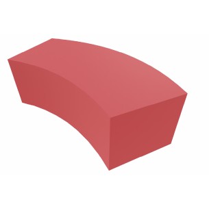 Panca Sagomata Medium - Dimensioni 110 x 35 / 45 x 30 cm - Colore Corallo