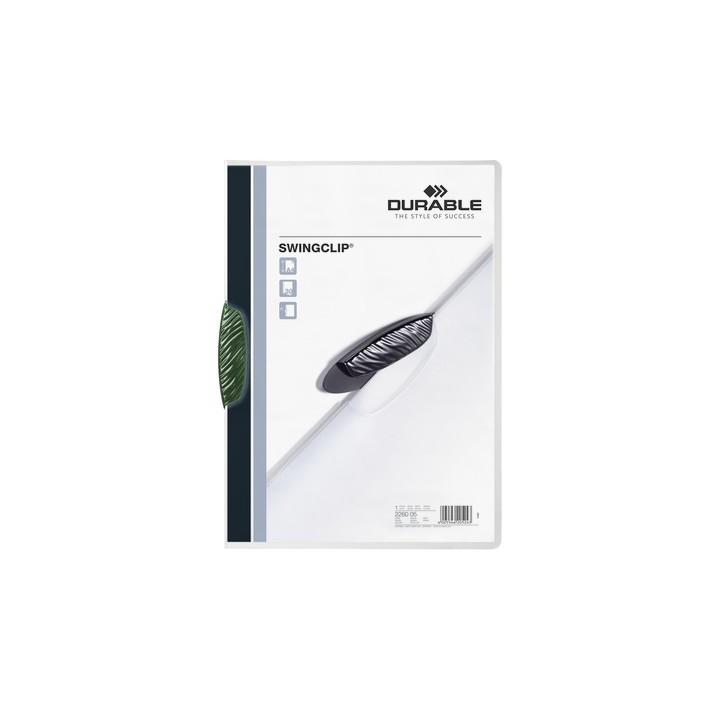 Durable Swingclip cartellina con fermafoglio Polipropilene (PP) Verde