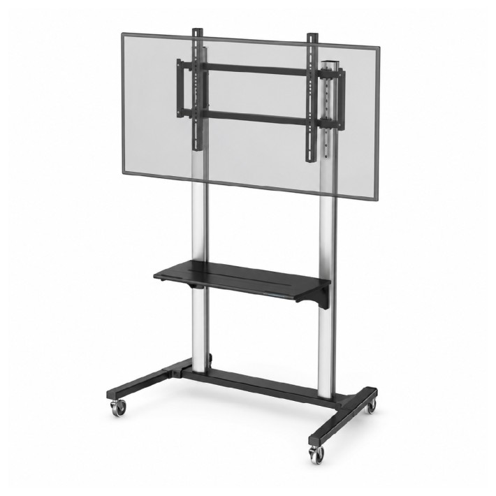 Carrello per Monitor - VESA Max 800 x 600 - fino a 90 kg con regolazione dell'Inclinazione +15°/-8° e Mensola