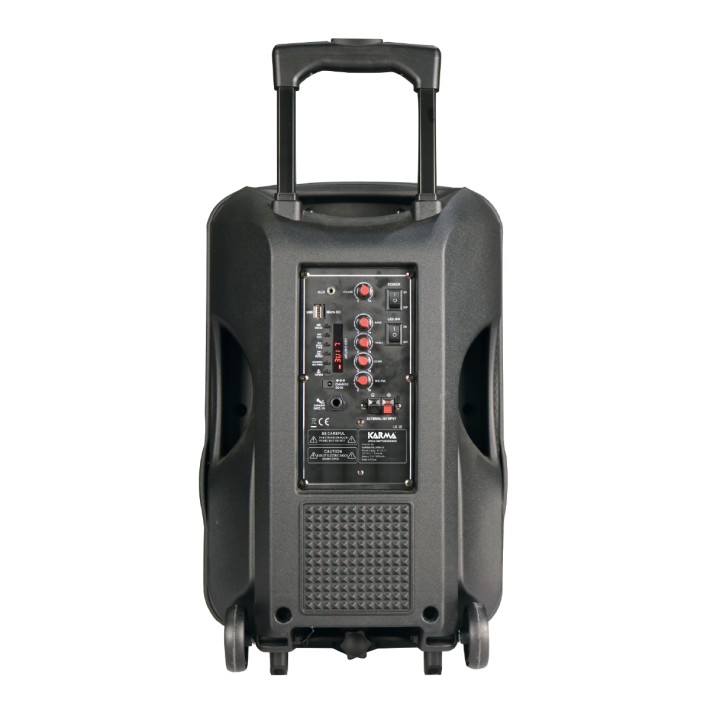 Cassa Amplificata - Karma LX12 - 1 Microfono Wireless + 1 Microfono con il filo + Treppiede - 600W PMPO