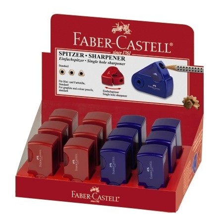 Faber-Castell 182711 temperino Blu, Rosso