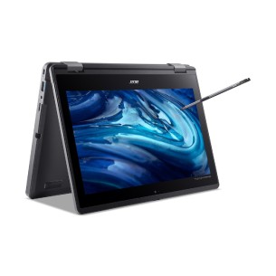 Notebook 11,6" Full Hd Touch con Penna e Rinforzato - Acer Travelmate Spin B3 - Intel N100 - Ram 8Gb DDR5 - Storage 128Gb eMMC