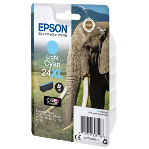 Epson Elephant Inchiostro ciano chiaro singolo Claria Photo HD Elefante 24XL