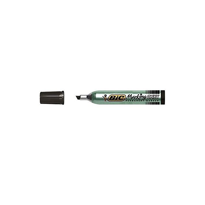 BIC Marking ONYX 1591 marcatore permanente Punta smussata Nero 12 pz