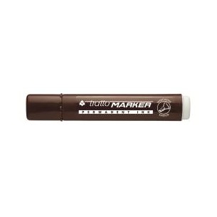 Tratto Marker marcatore permanente Punta smussata Marrone 12 pz