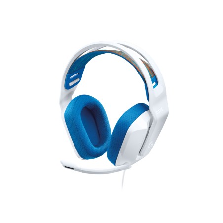 Logitech G G335, Cuffia Gaming cablata con microfono flip-to-mute, jack audio da 3,5 mm, imbottiture in memory foam, leggera,