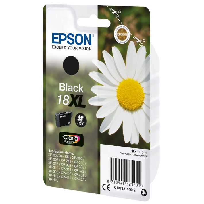 Epson Daisy Inchiostro nero singolo Claria Home Margherita 18XL