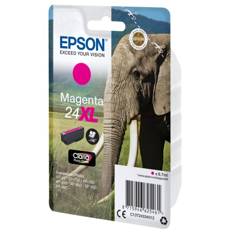 Epson Elephant Inchiostro magenta singolo Claria Photo HD Elefante 24XL