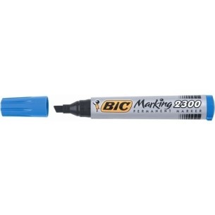 BIC Marking 2300 marcatore permanente Punta smussata Blu 12 pz
