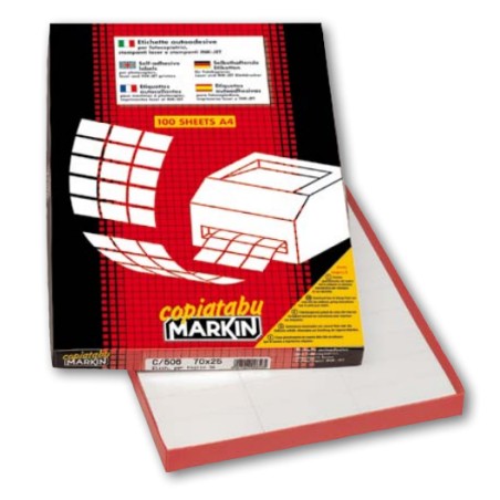 Markin C578 etichetta autoadesiva Rettangolo Permanente Bianco 800 pz