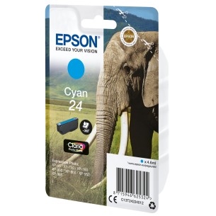 Epson Elephant Inchiostro ciano singolo Claria Photo HD Elefante 24