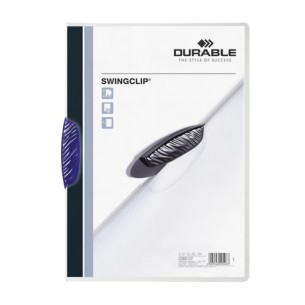 Durable Swingclip cartellina con fermafoglio Polipropilene (PP) Blu scuro