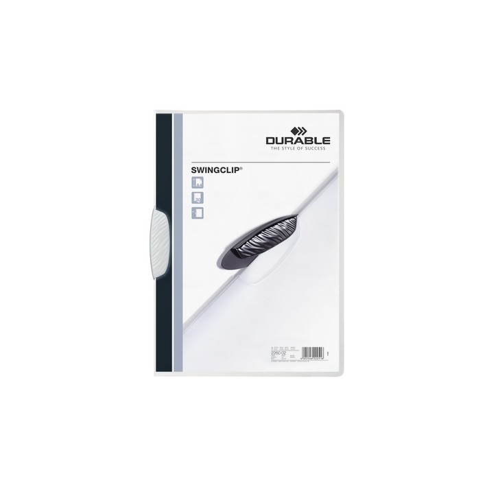 Durable Swingclip cartellina con fermafoglio Polipropilene (PP) Bianco