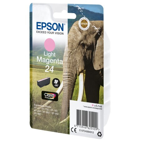 Epson Elephant Inchiostro magenta chiaro singolo Claria Photo HD Elefante 24