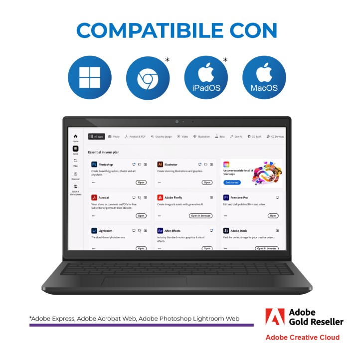 Creative Cloud Enterprise K12 Shared Device - Nuova Attivazione VIP MP EDU - 1 Dispositivo (Min. 25 Lic.) - 3 Anni