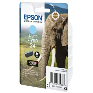 Epson Elephant Inchiostro ciano chiaro singolo Claria Photo HD Elefante 24