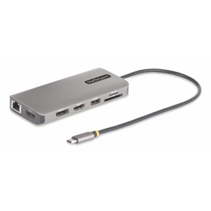 StarTech.com Adattatore multiporta USB-C a tre monitor, HDMI/ DisplayPort, 2x 4K 60Hz + 4K 30 Hz HDMI e DP, hub 4x USB, 100W