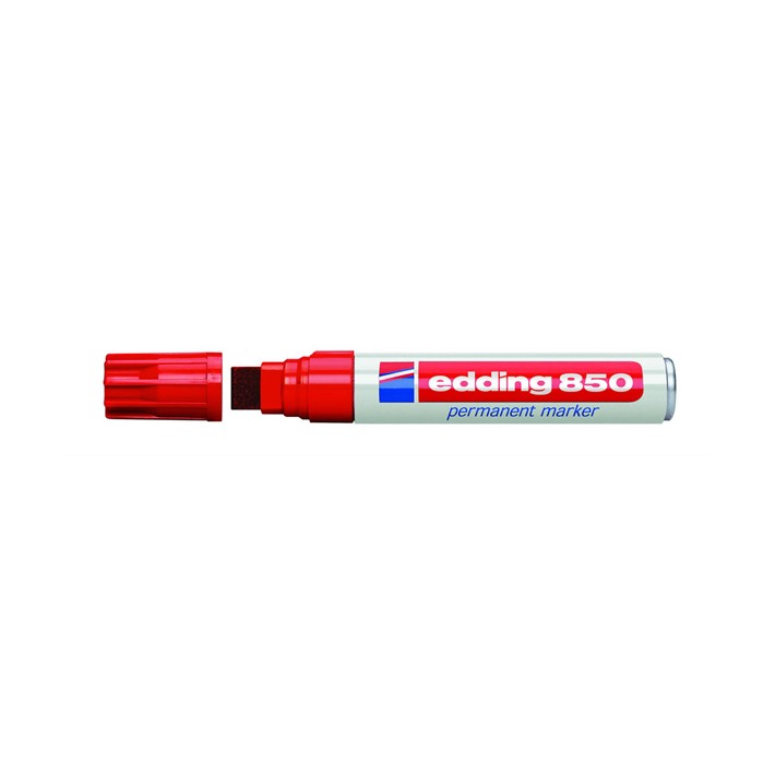Edding 4-850 002 marcatore permanente Punta smussata Rosso 5 pz
