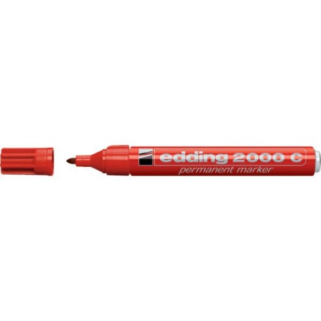 Edding 4-2000C 002 marcatore permanente Punta smussata Rosso 10 pz