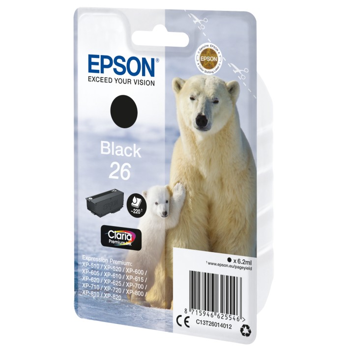 Epson Polar bear Inchiostro nero singolo Claria Premium Orso bianco 26