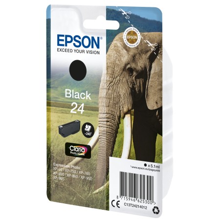 Epson Elephant Inchiostro nero singolo Claria Photo HD Elefante 24