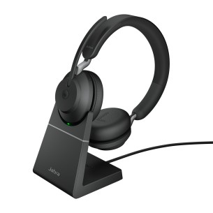 Jabra Evolve2 65 Auricolare Wireless A Padiglione Ufficio USB tipo A Bluetooth Base di ricarica Nero
