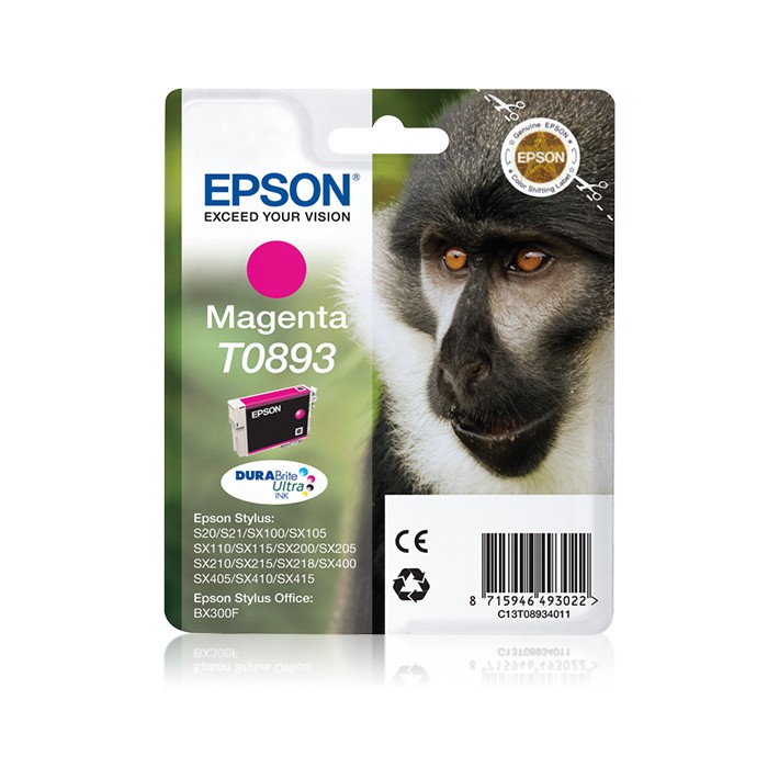 Epson Monkey Inchiostro magenta singolo DURABrite Ultra Scimmia T0893