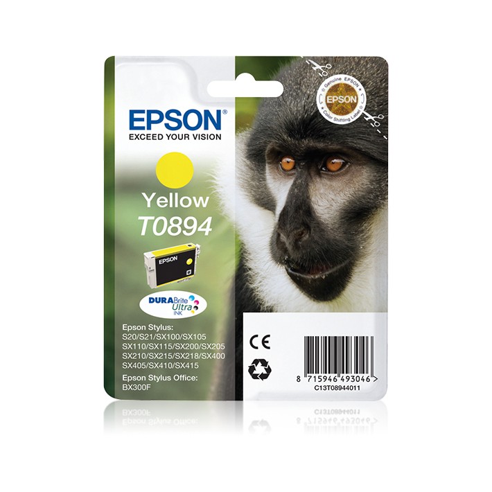 Epson Monkey Inchiostro giallo singolo DURABrite Ultra Scimmia T0894