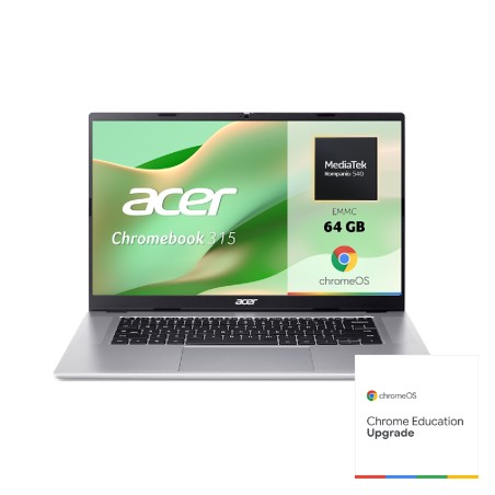 Chromebook 15.6" FHD IPS - Acer CB315 - MediaTek 540 - Ram 4GB - Storage 64GB - Wi-Acer 67W Charger - Chrome Os - CEU