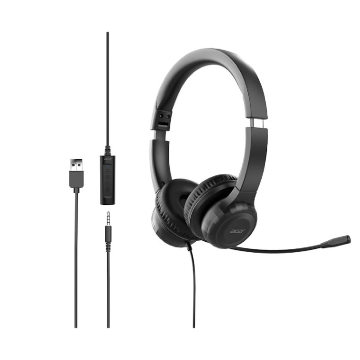 Cuffie con Microfono - Acer AHW154 - con Jack 3,5mm e adattatore Usb
