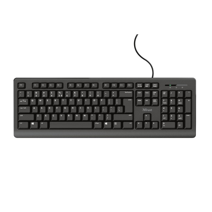 Trust TK-150 tastiera Ufficio USB QWERTZ Tedesco Nero