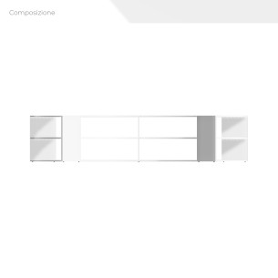 COMPOSIZIONI EDERA Armadio Composto da 6 Moduli Curvi Ignifughi B-s1.d0 - Diametro 370/280 cm - Colore Bianco 2