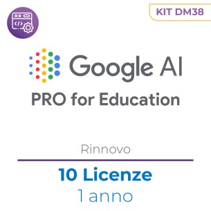 DM38 - Google AI Pro for Education - kit 10 licenze - Rinnovo - 1 anno