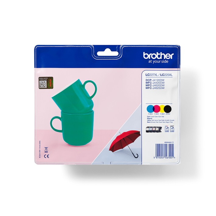 Brother LC-227XLVALBP cartuccia d'inchiostro 4 pz Originale Nero, Ciano, Magenta, Giallo