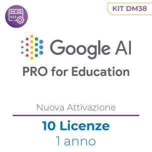 Dm38 - Google AI Pro for Education - kit 10 licenze - New - 1 anno